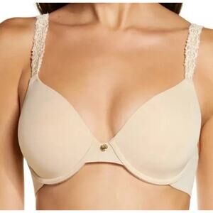 Natori 731080 Rose Dream Custom Coverage Underwire Bra Nude Cafe Size 34DDD NWT